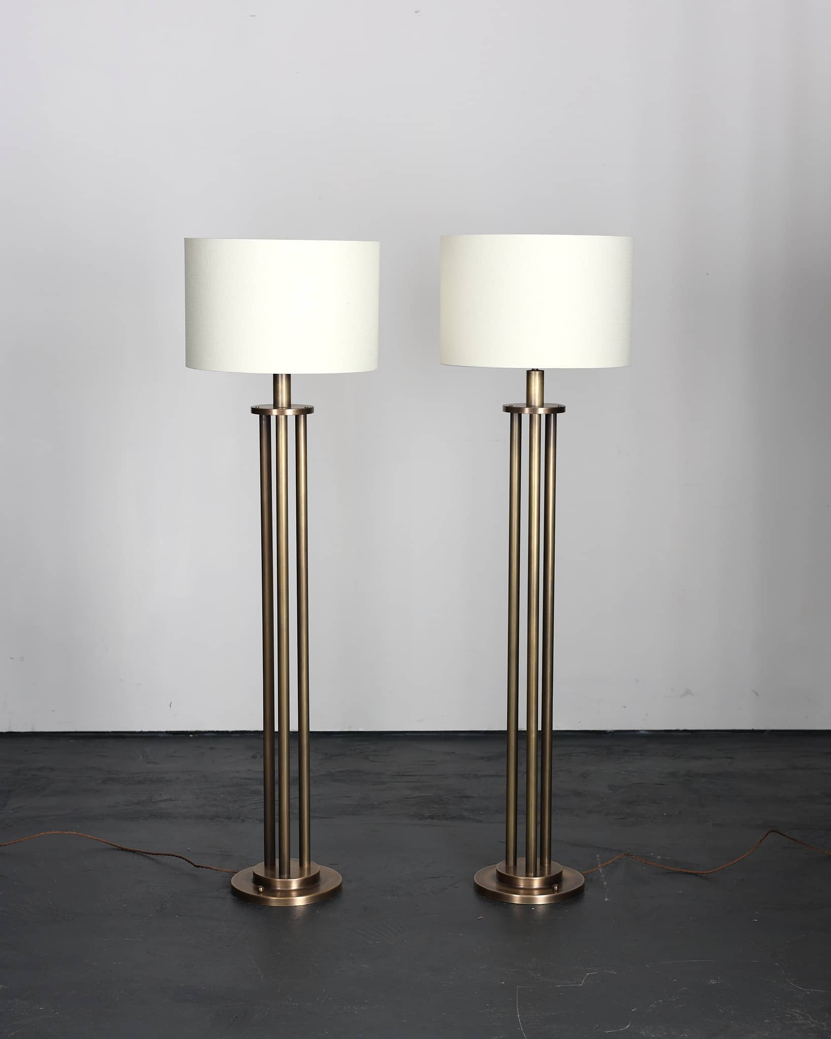 Rare Pair Of French Modernist Floor Lamps by Maurice Lombart