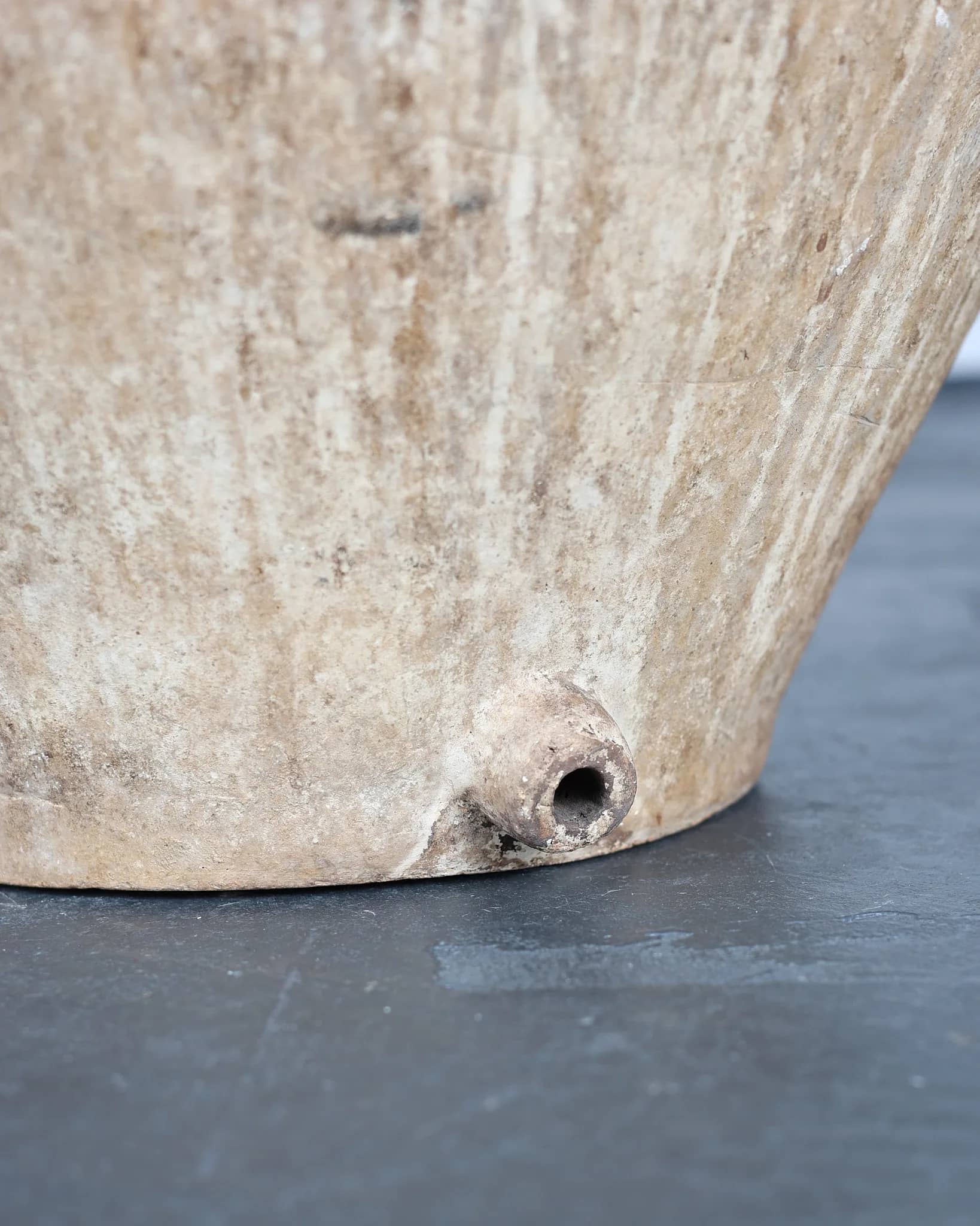 Incredible Heavily Stapled 18th C. Terracotta Vessel