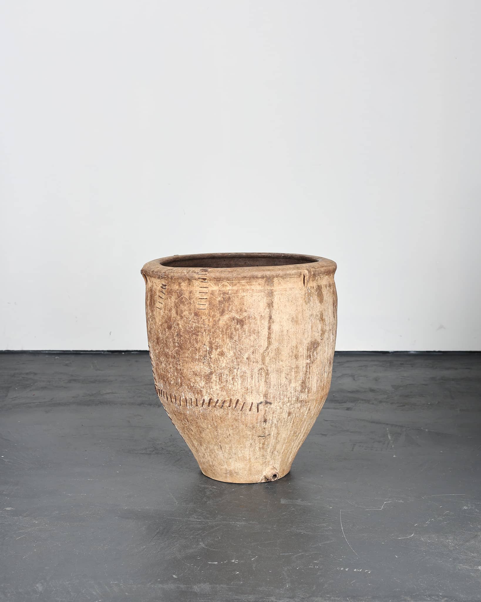 Incredible Heavily Stapled 18th C. Terracotta Vessel