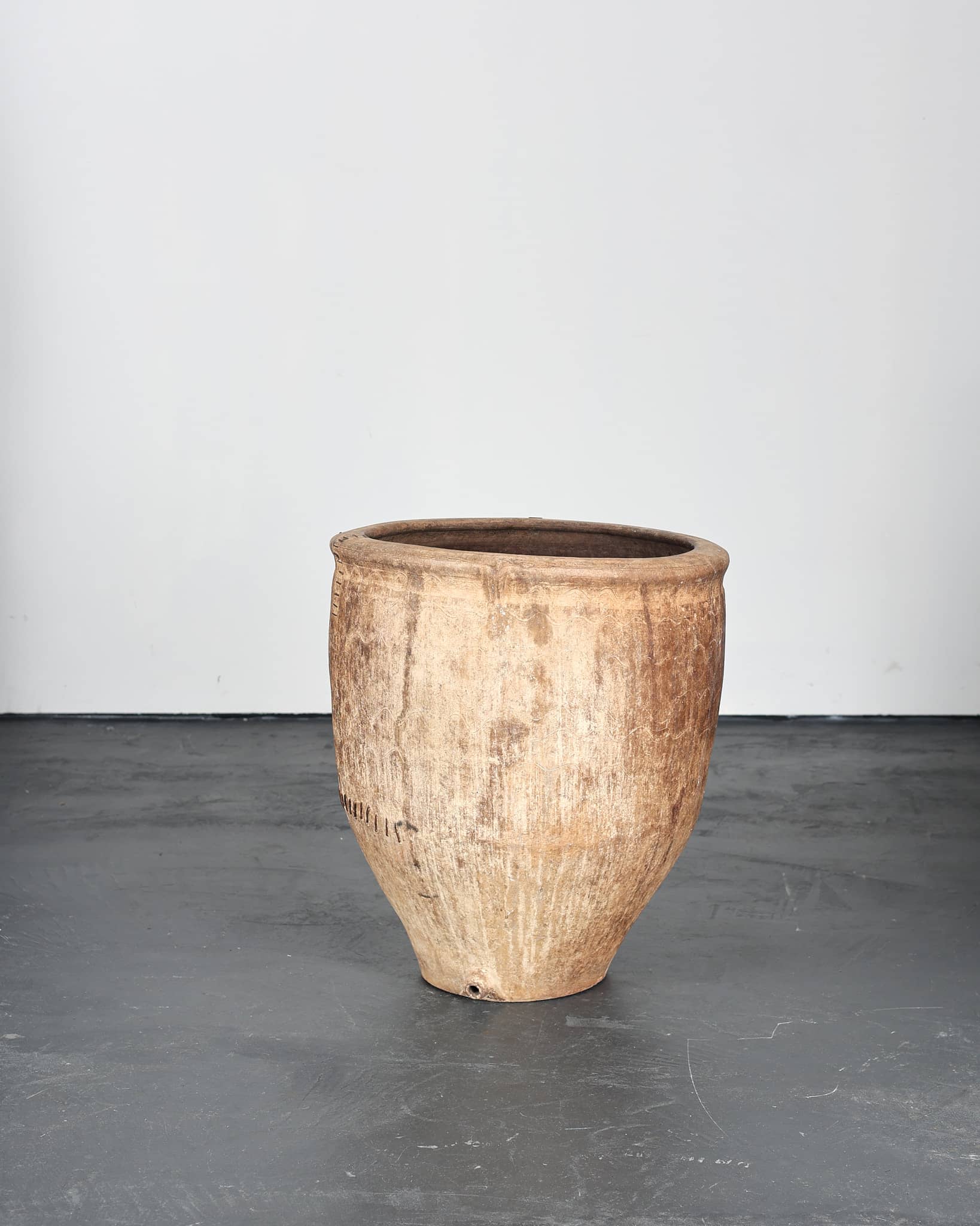 Incredible Heavily Stapled 18th C. Terracotta Vessel