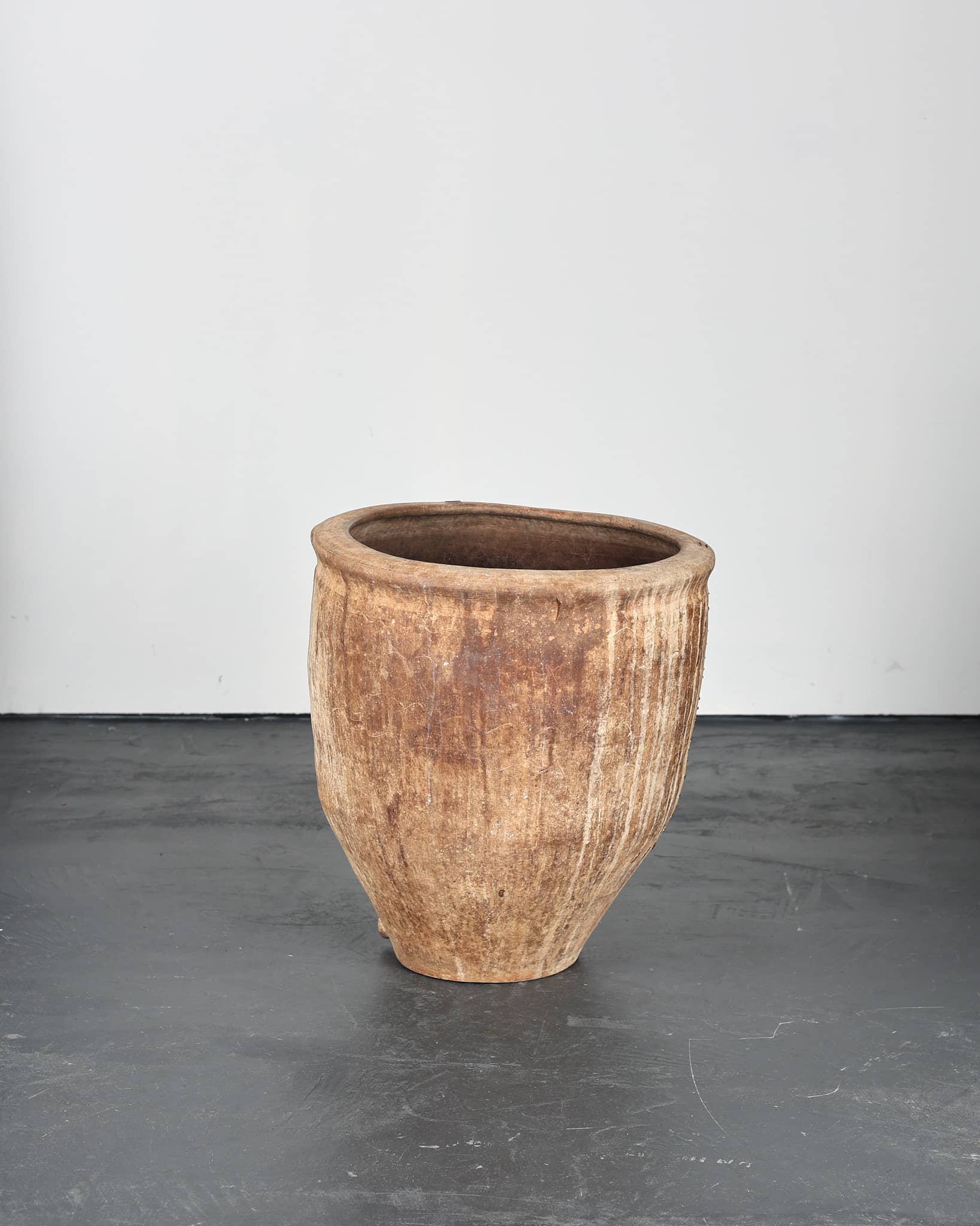 Incredible Heavily Stapled 18th C. Terracotta Vessel