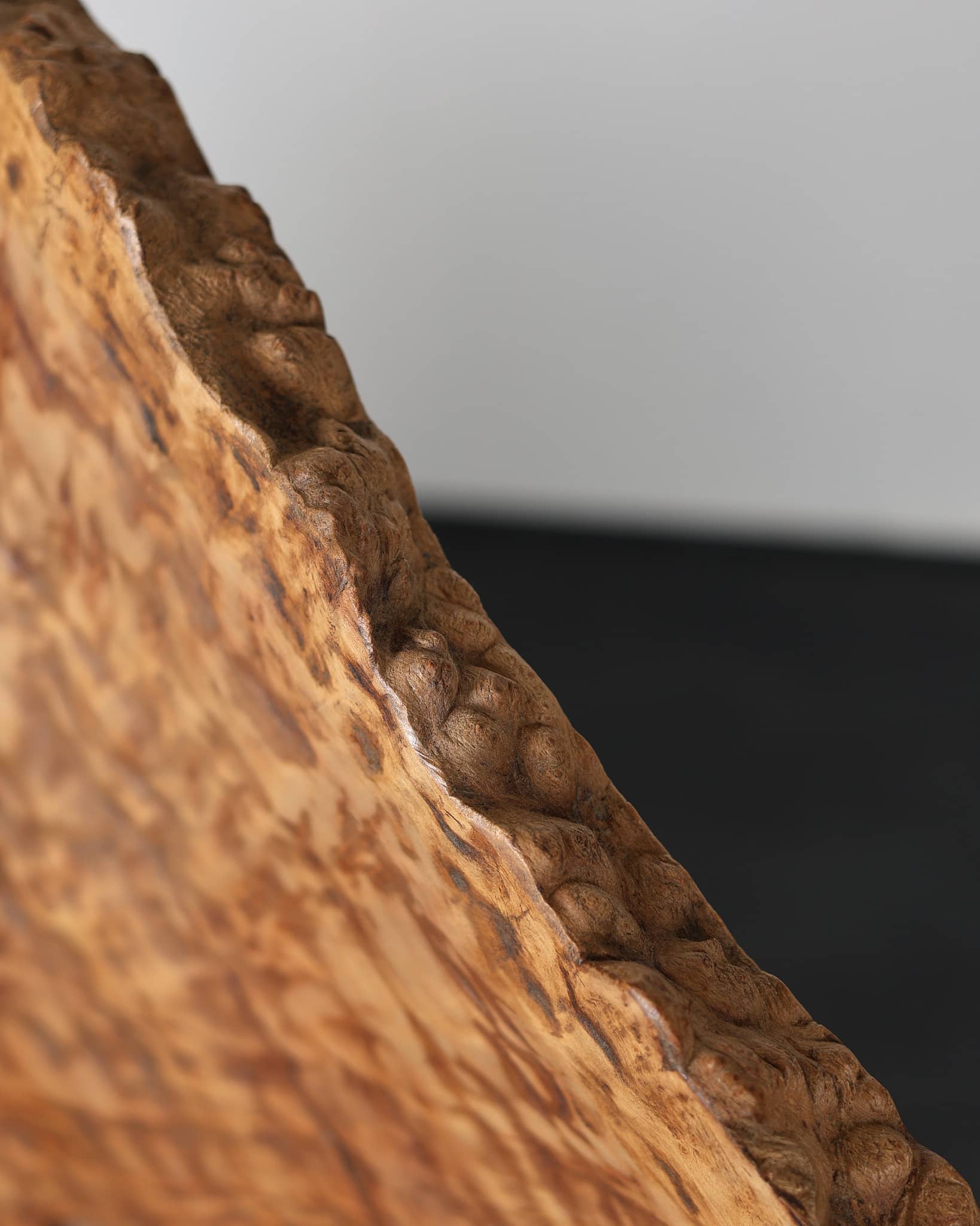 Japanese C.1960s Naturalistic Burl Wood Screen