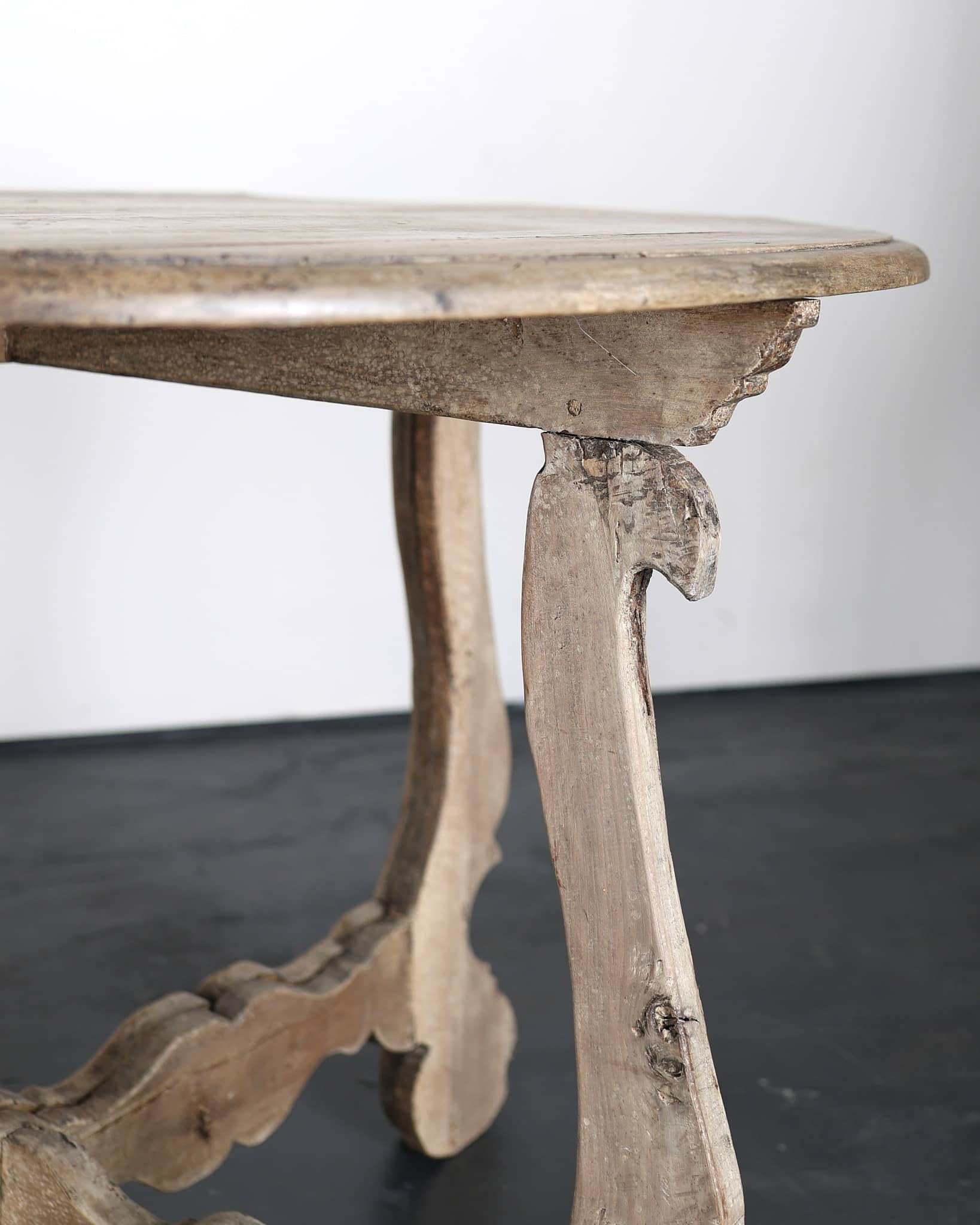 Pair Of Incredible Bleached-Out Early 19th C. Walnut Catalan Console Tables