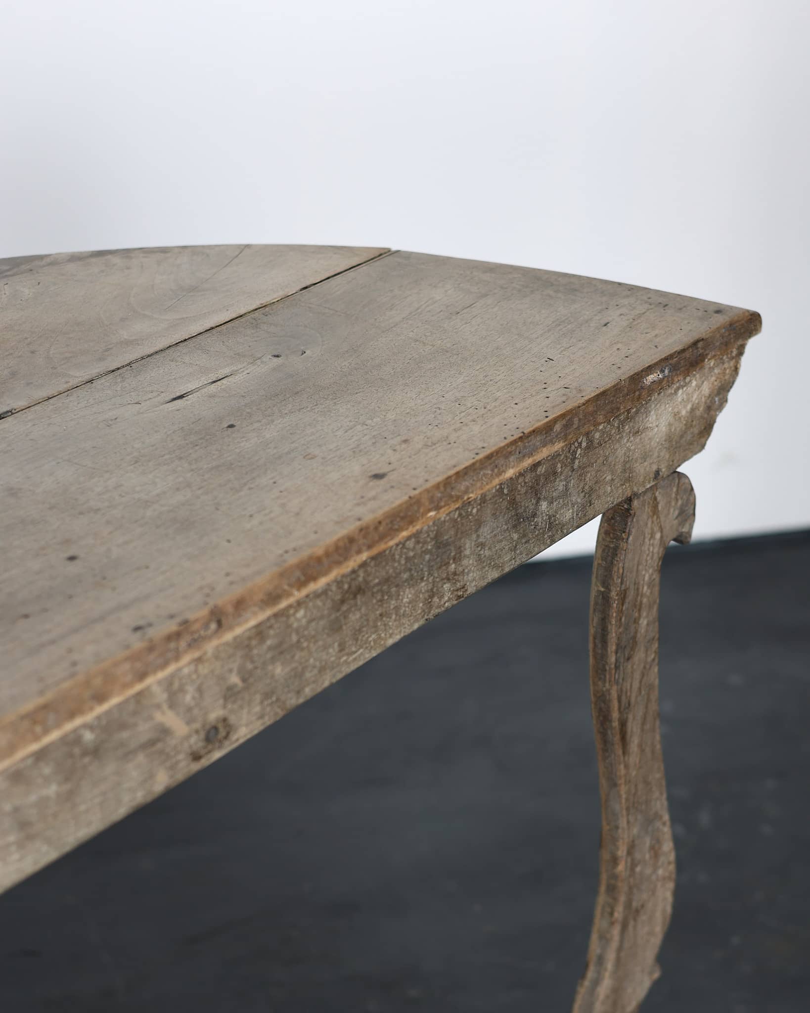 Pair Of Incredible Bleached-Out Early 19th C. Walnut Catalan Console Tables