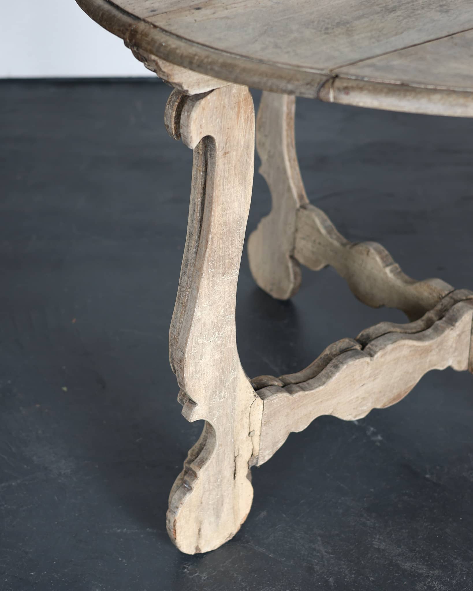 Pair Of Incredible Bleached-Out Early 19th C. Walnut Catalan Console Tables
