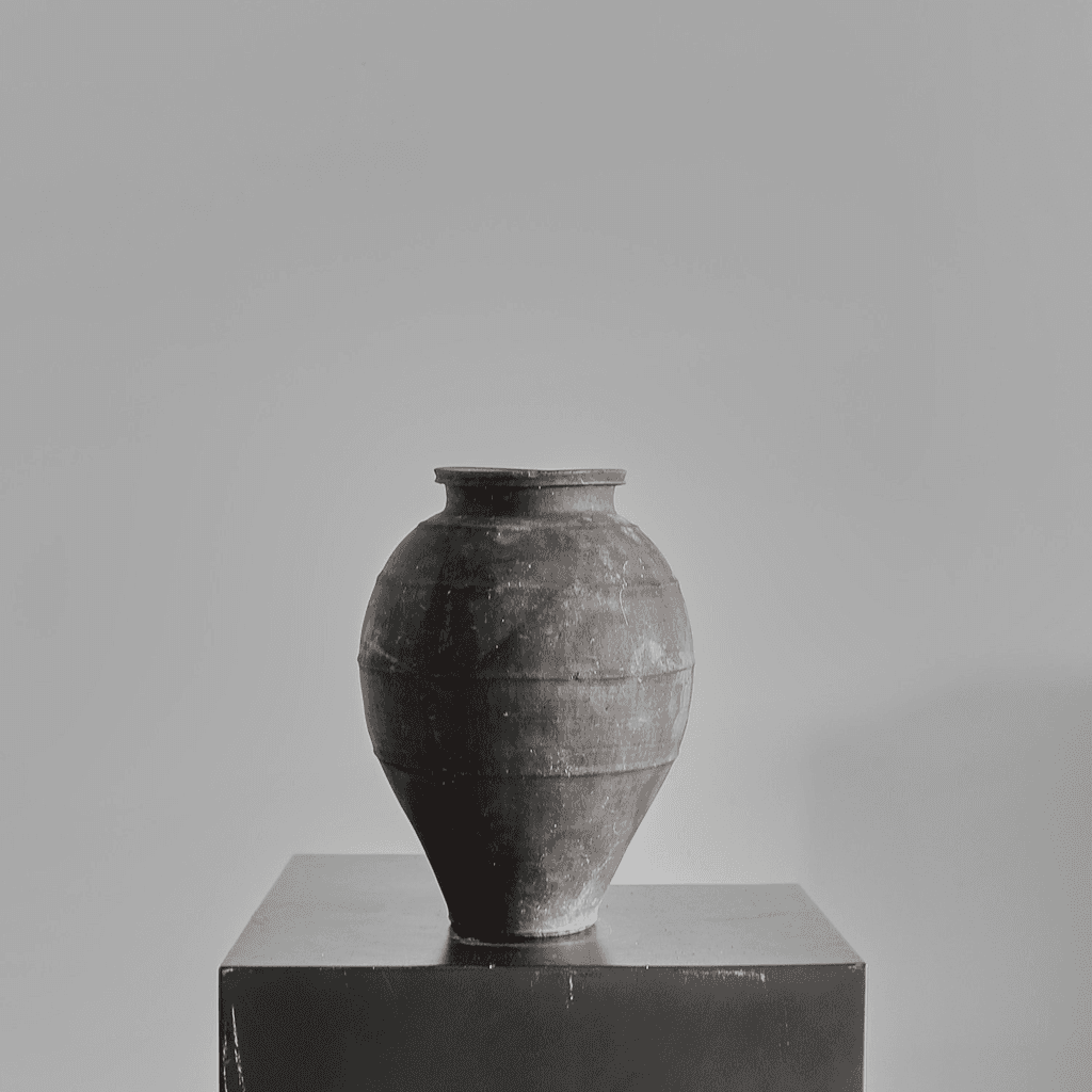 19Th C. Black Terracotta Portuguese Vessel