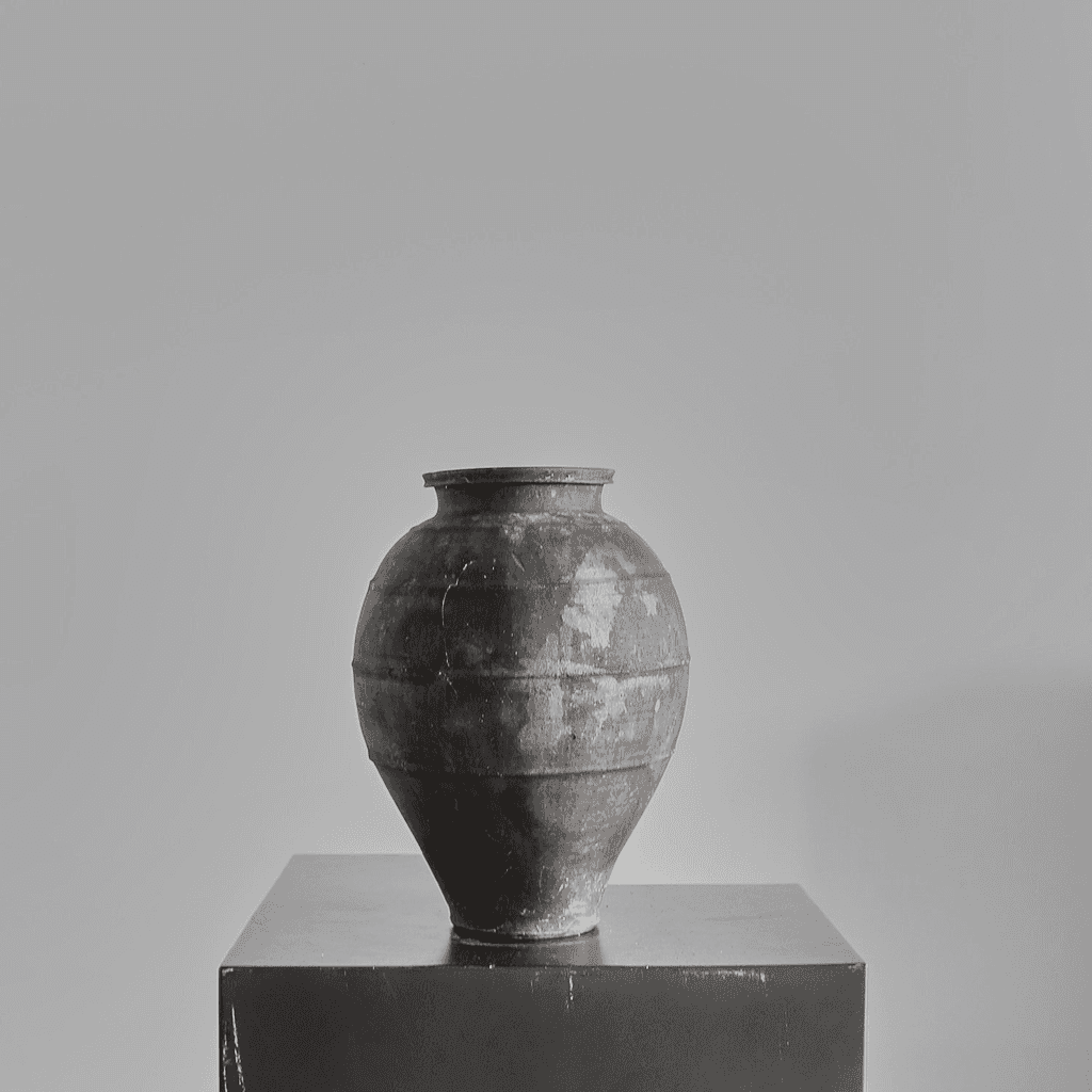 19Th C. Black Terracotta Portuguese Vessel