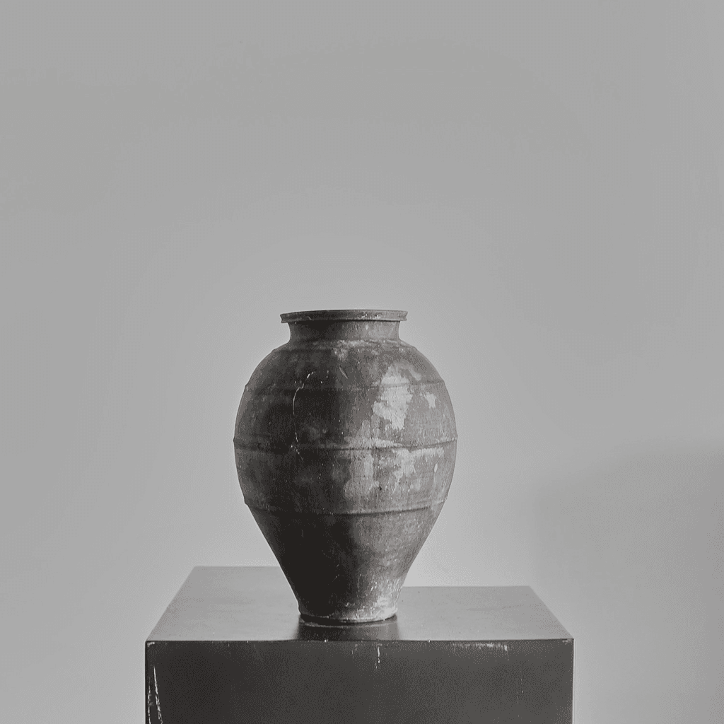 19Th C. Black Terracotta Portuguese Vessel