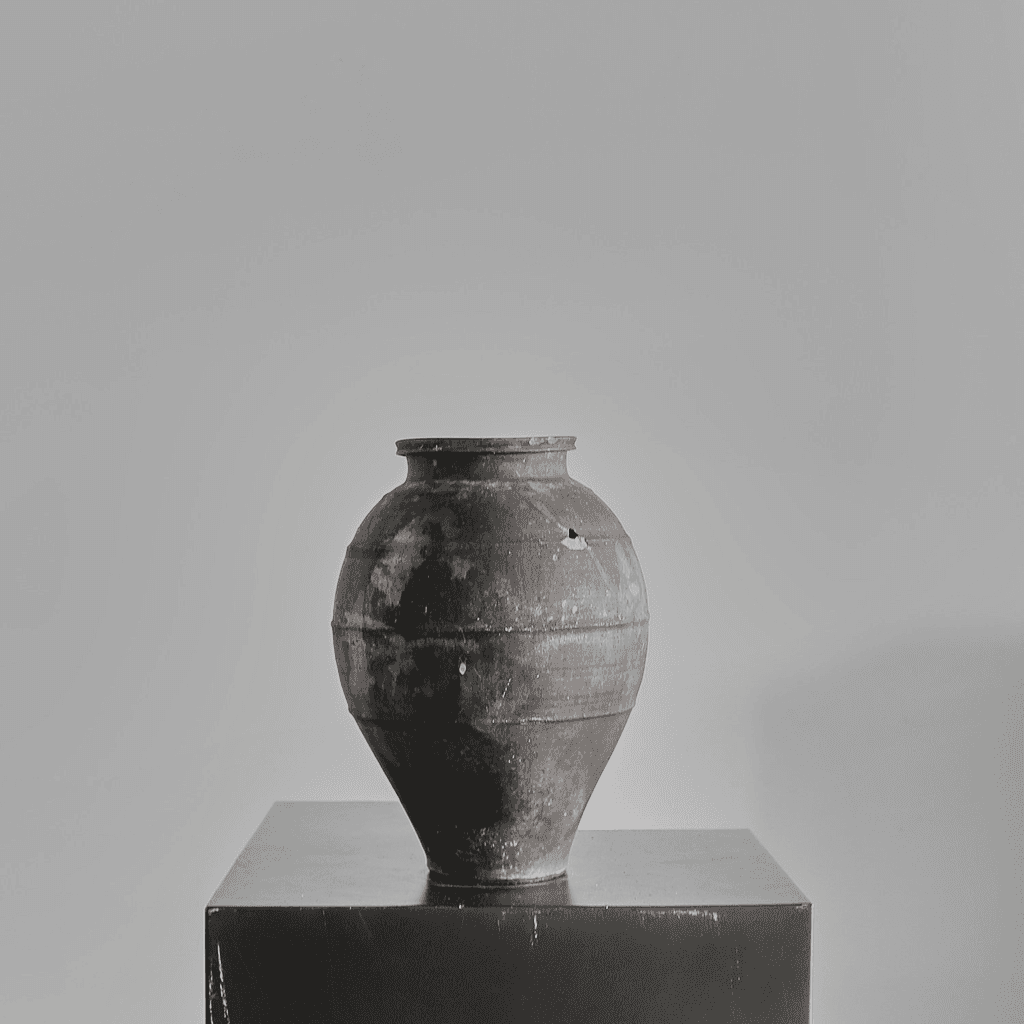 19Th C. Black Terracotta Portuguese Vessel