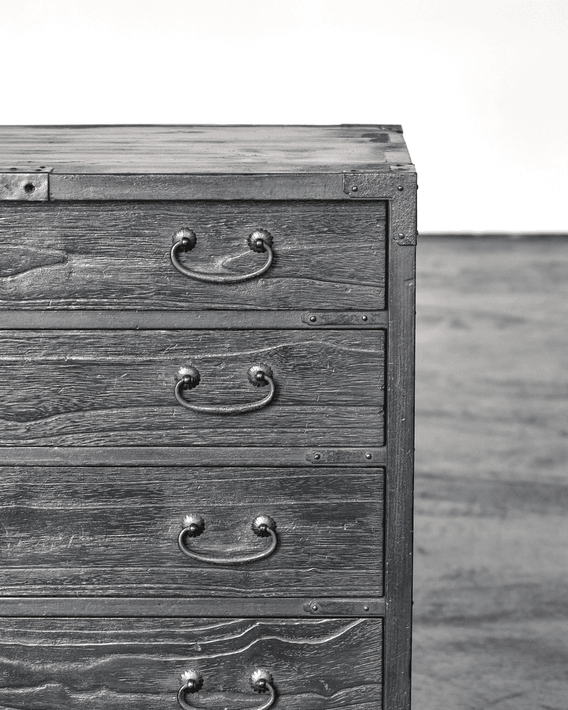 Charred Edo Period Tansu/Chest Of Drawers