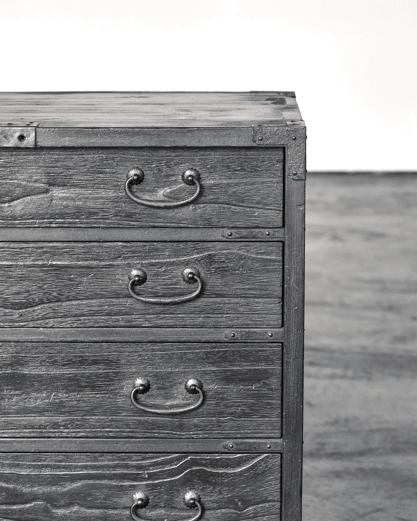 Charred Edo Period Tansu/Chest Of Drawers