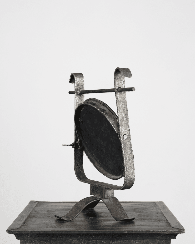 C.1950s Tooled Iron Vanity Mirror