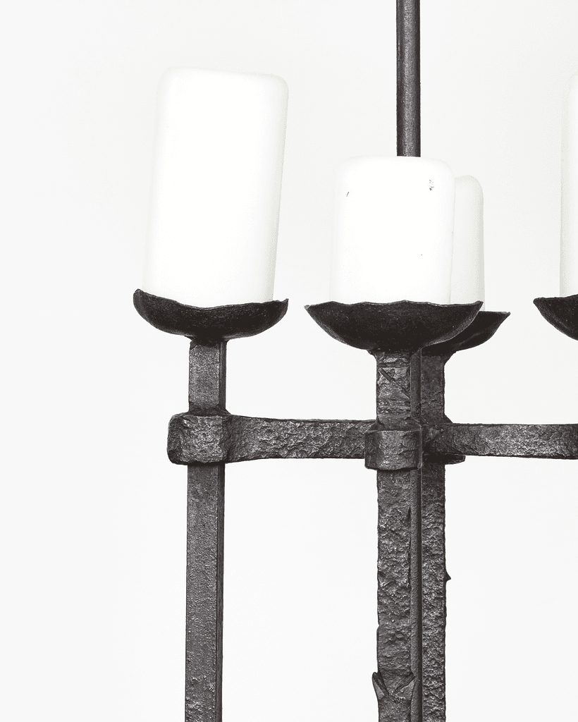 19th C. Forged Iron Candelabra