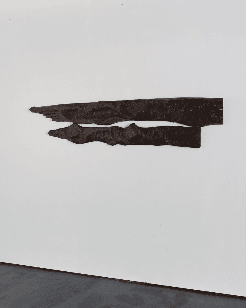 Large Polish Brutalist Gouged Pine Wall Relief