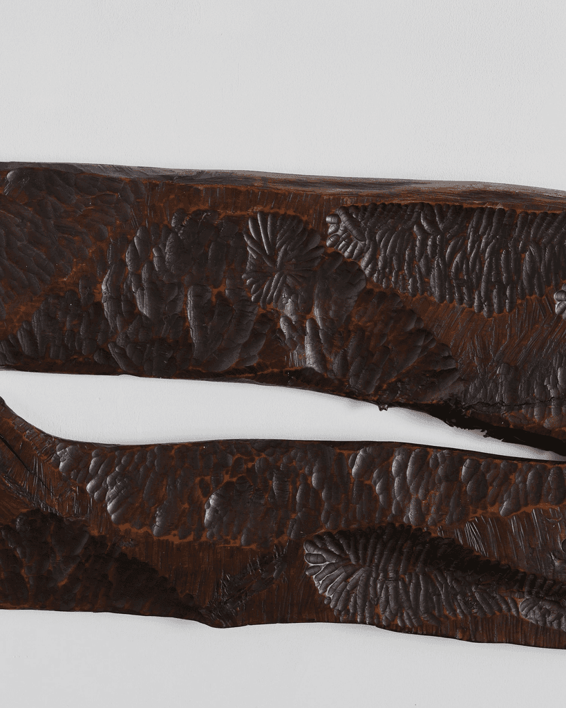 Large Polish Brutalist Gouged Pine Wall Relief