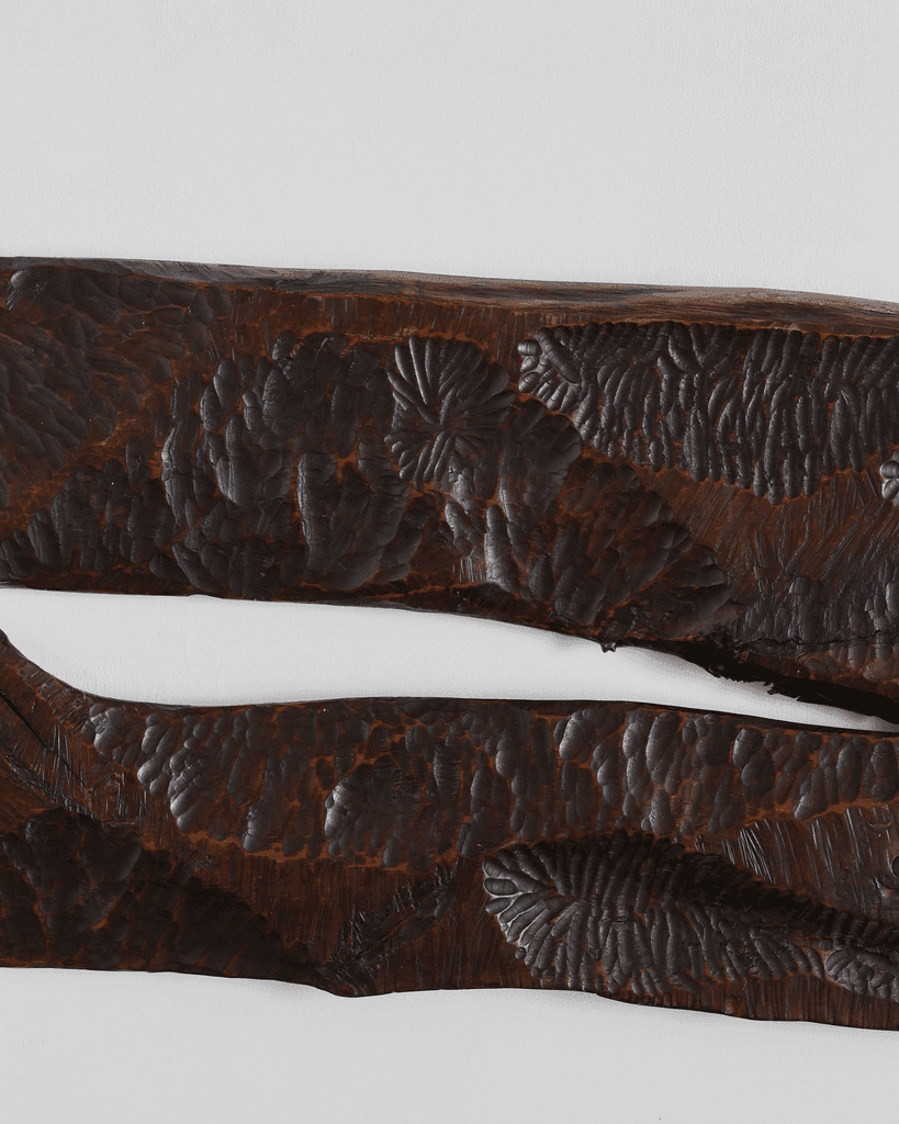 Large Polish Brutalist Gouged Pine Wall Relief