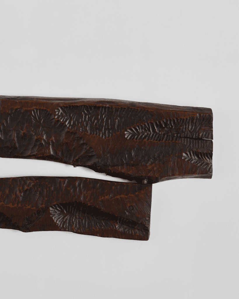 Large Polish Brutalist Gouged Pine Wall Relief