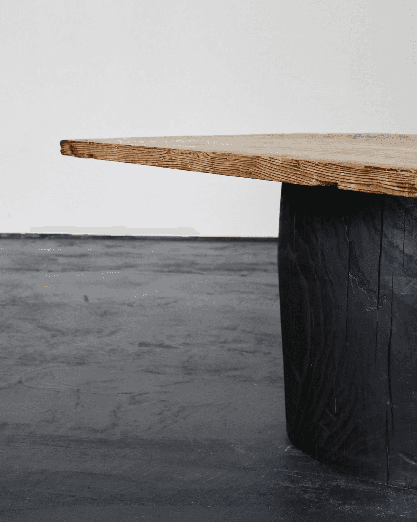 Large Dug-Out Cedar Japanese Coffee/Sofa Table (1)
