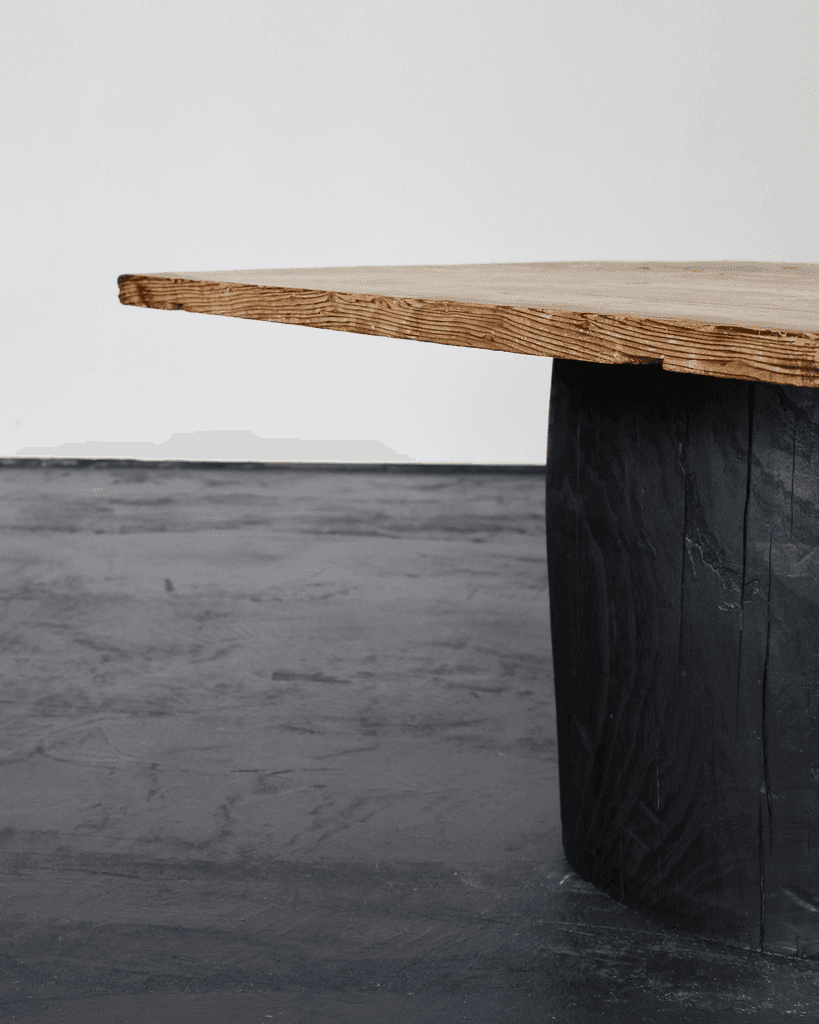 Large Dug-Out Cedar Japanese Coffee/Sofa Table (1)