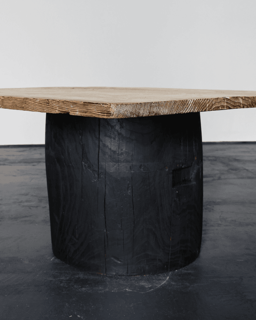 Large Dug-Out Cedar Japanese Coffee/Sofa Table (1)