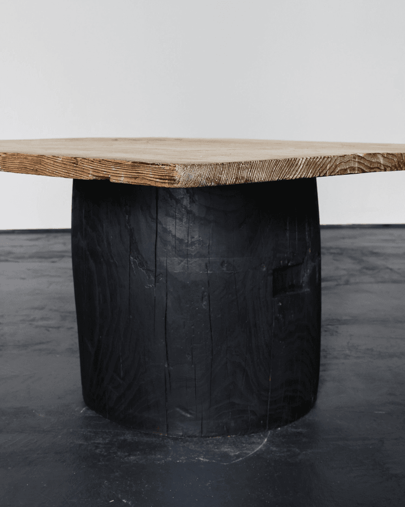 Large Dug-Out Cedar Japanese Coffee/Sofa Table (1)