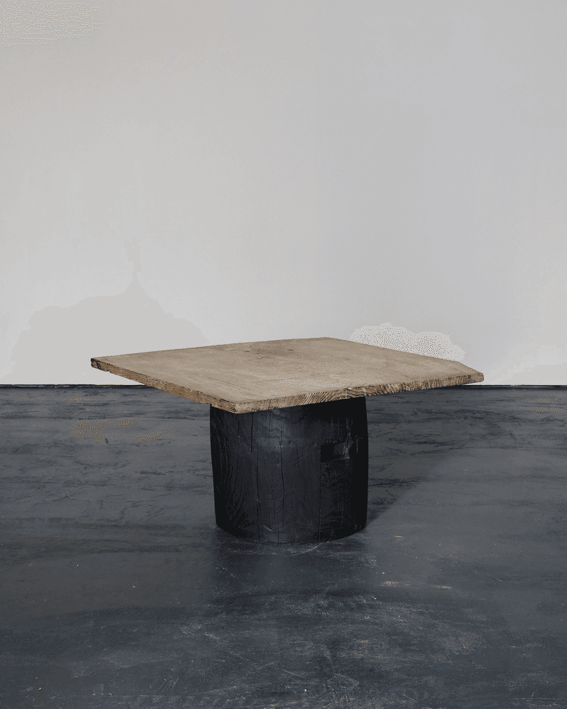 Large Dug-Out Cedar Japanese Coffee/Sofa Table (1)