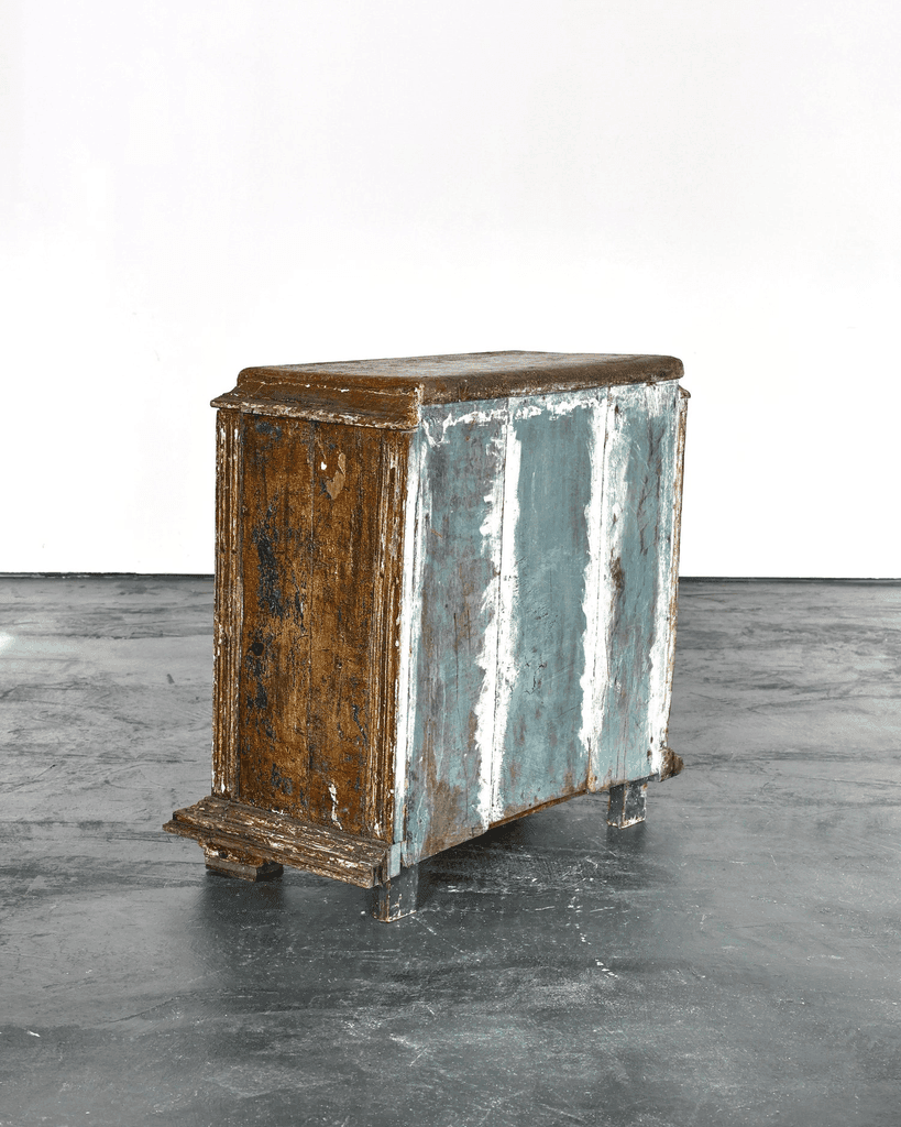 Early 18th C. Spanish Gilded & Painted Chest Of Drawers