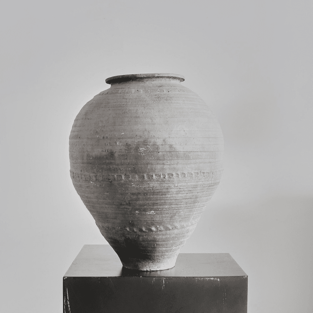 Large 19Th C. Black Terracotta Portuguese Vessel