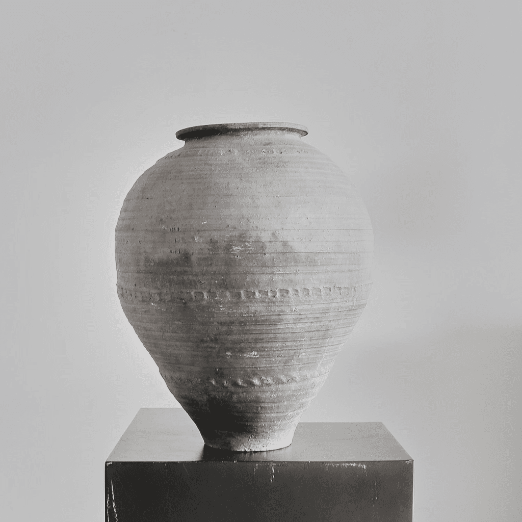 Large 19Th C. Black Terracotta Portuguese Vessel