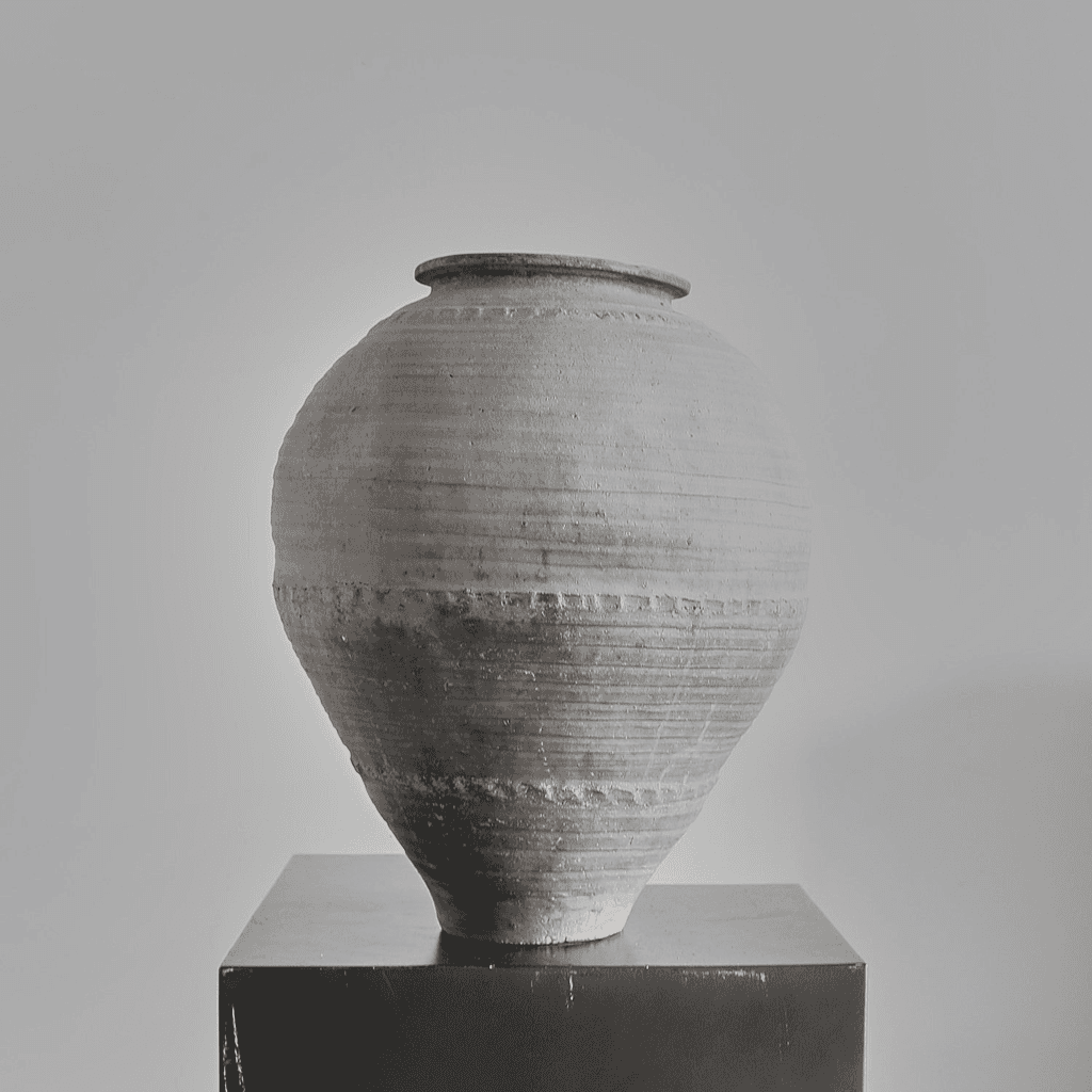 Large 19Th C. Black Terracotta Portuguese Vessel