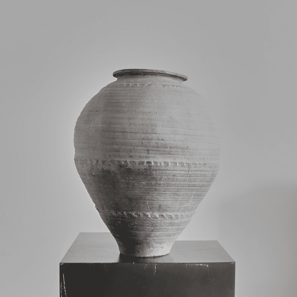 Large 19Th C. Black Terracotta Portuguese Vessel