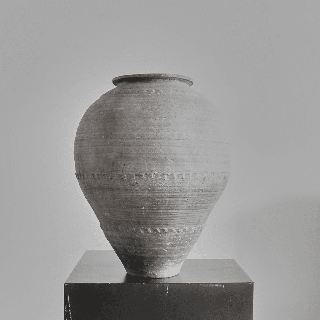 Large 19Th C. Black Terracotta Portuguese Vessel