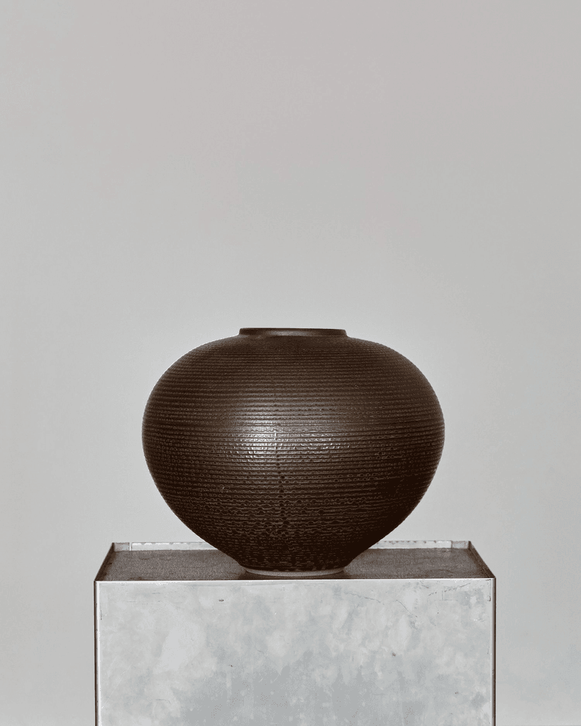 Large Textured Japanese Studio Ceramic Vessel