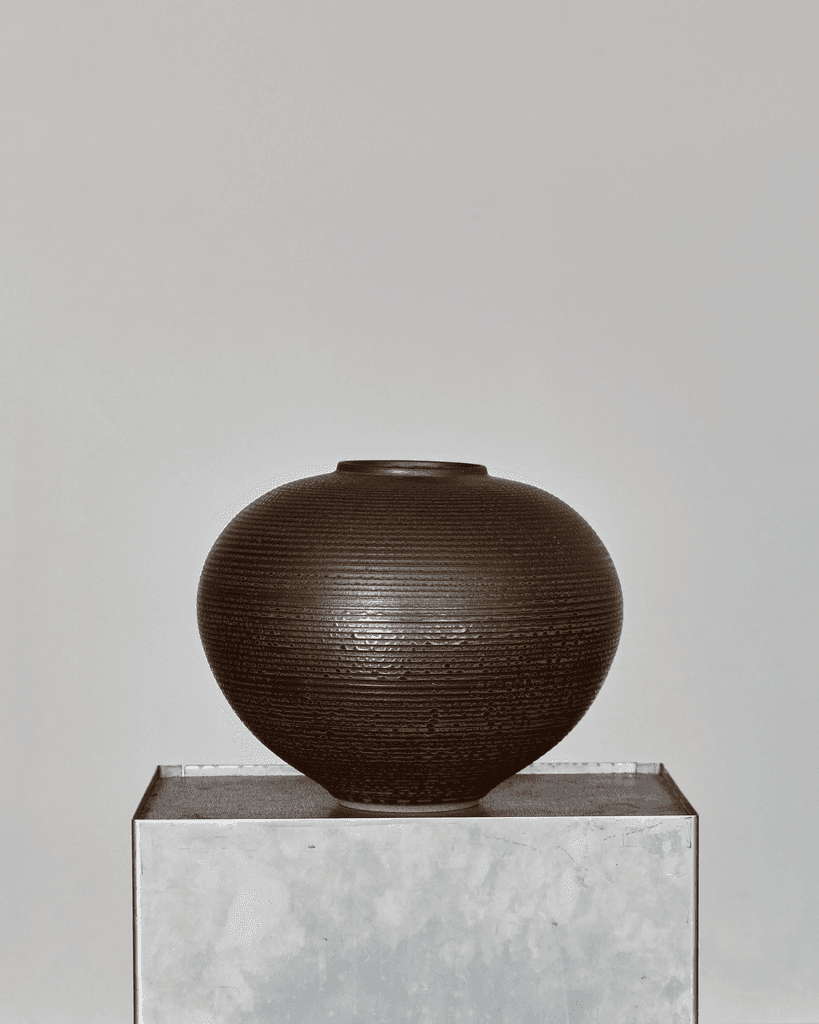 Large Textured Japanese Studio Ceramic Vessel