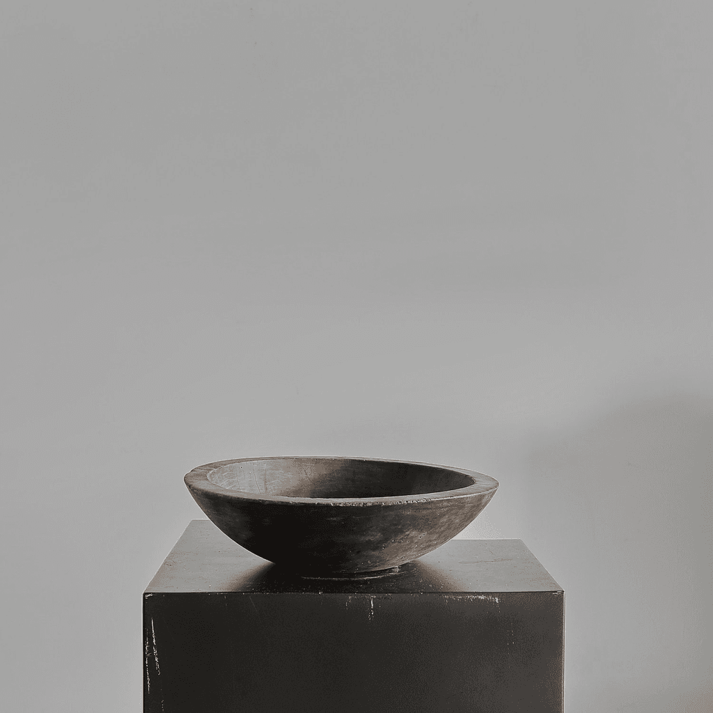 Primitive Carved Cedar Japanese Bowl (3)