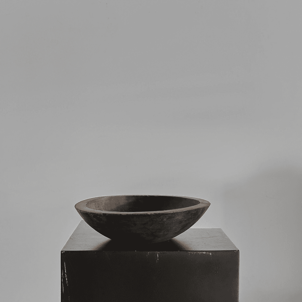 Primitive Carved Cedar Japanese Bowl (3)