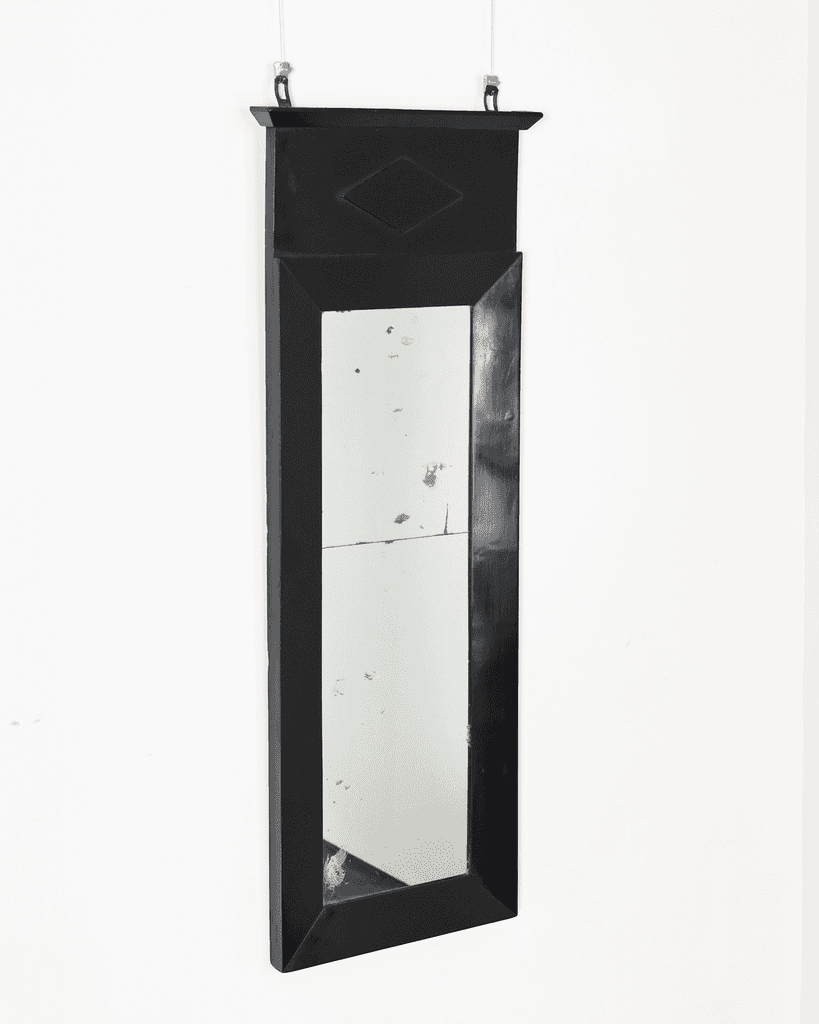 Slim Ebonised French Empire Mirror
