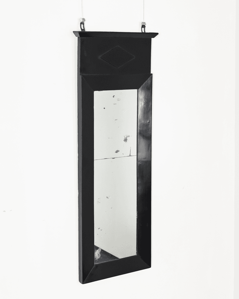 Slim Ebonised French Empire Mirror