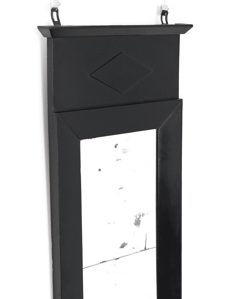 Slim Ebonised French Empire Mirror