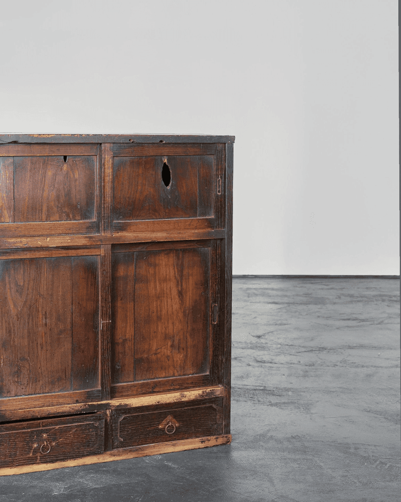 Primitive Late Edo Period Japanese Tansu Cabinet