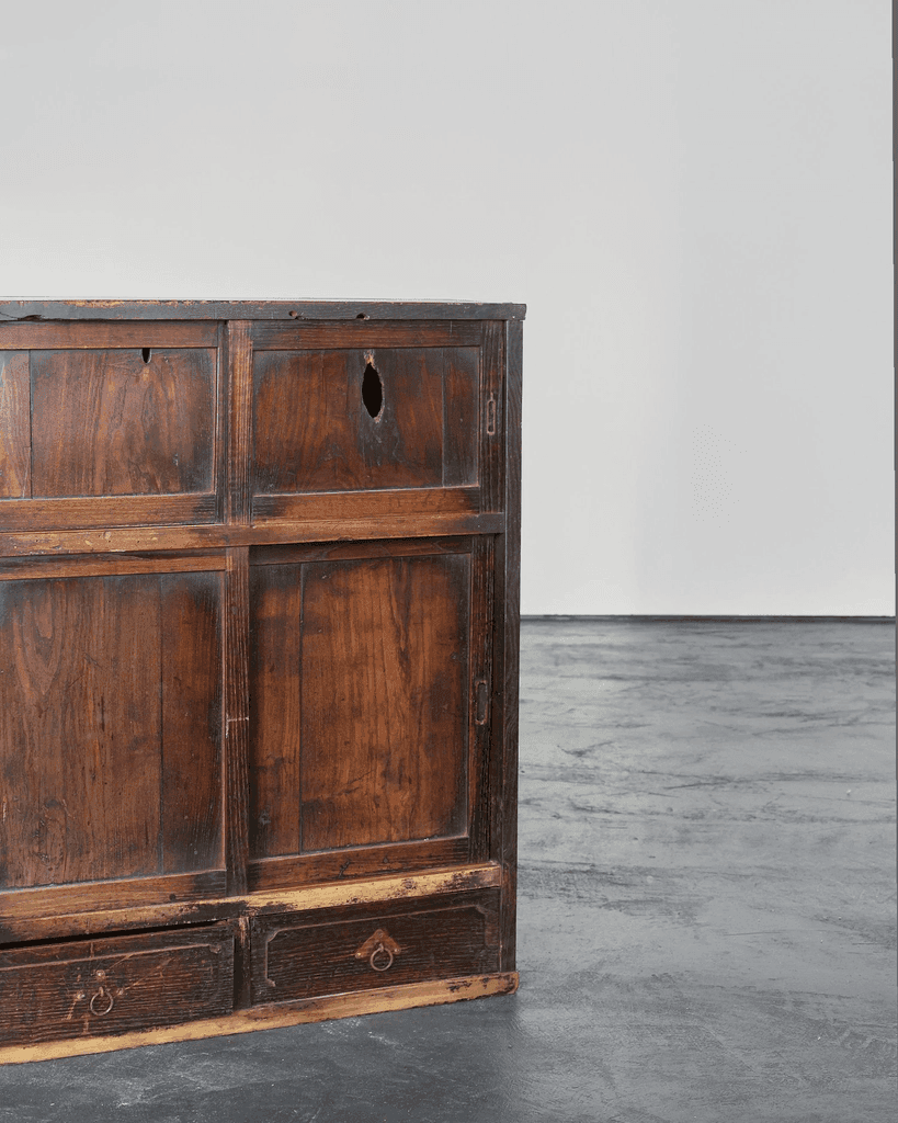 Primitive Late Edo Period Japanese Tansu Cabinet