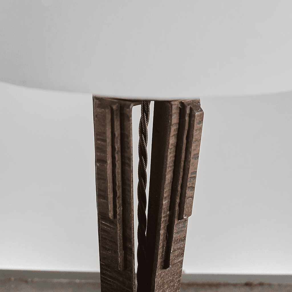 French Iron Art Deco Table Lamp