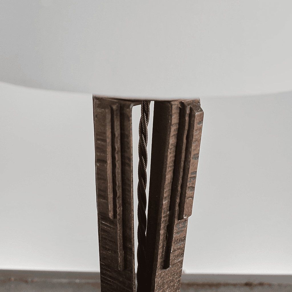 French Iron Art Deco Table Lamp