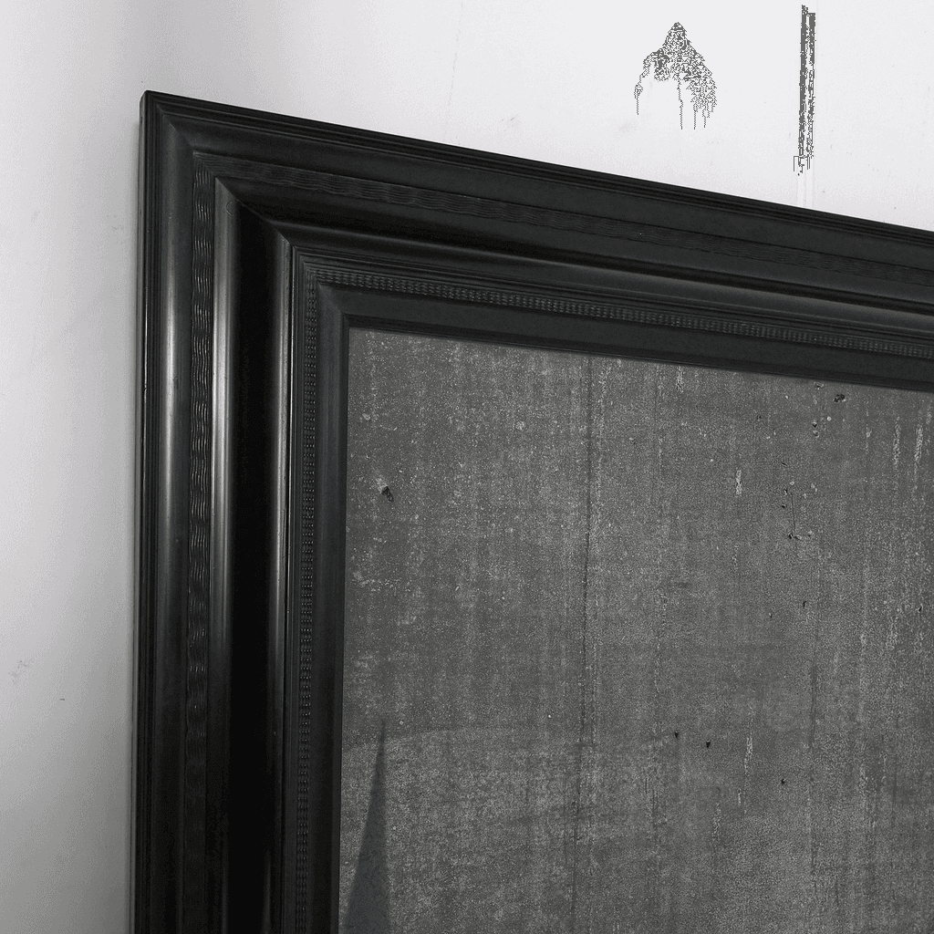 19th C. Ebonised Italian Ripple Mirror