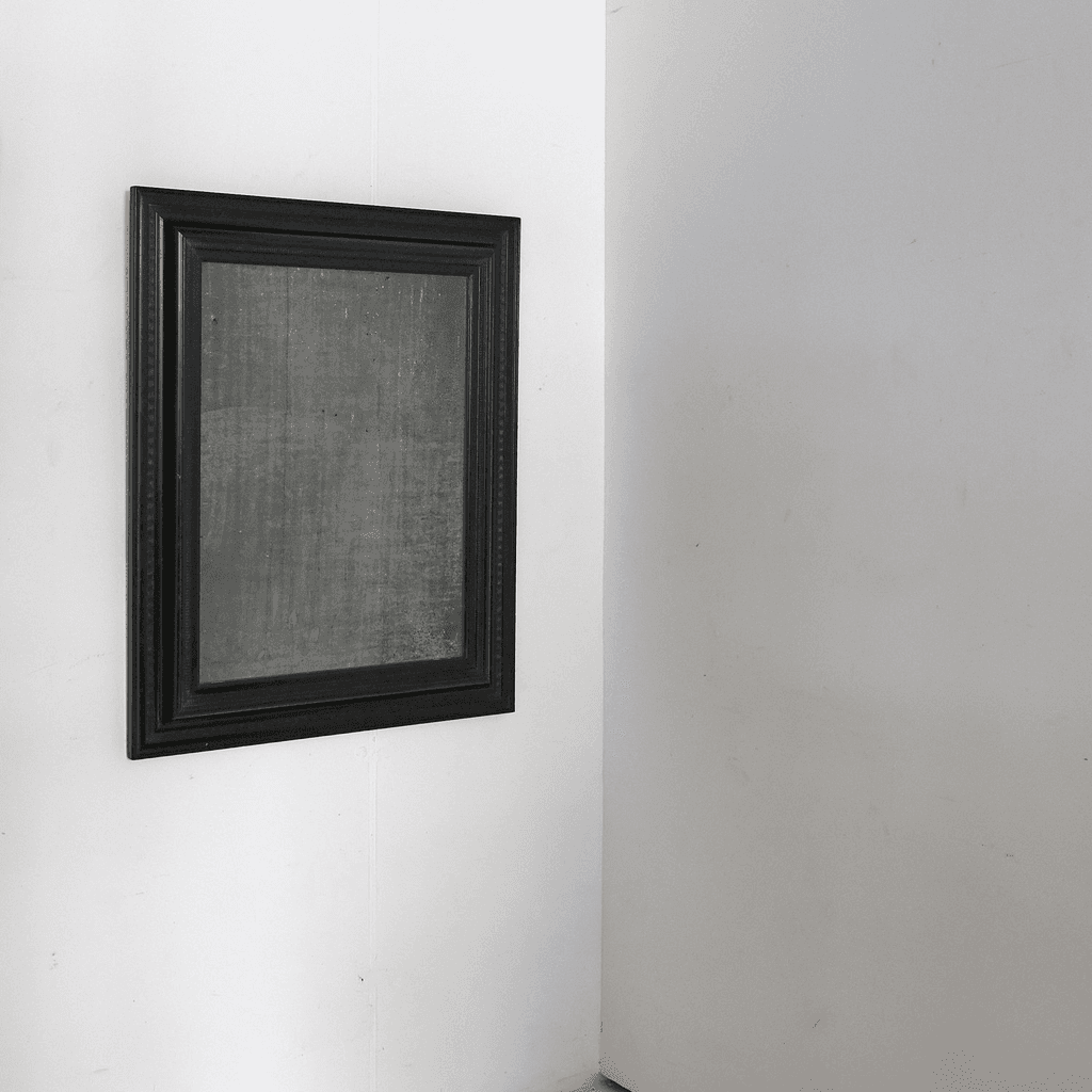 19th C. Ebonised Italian Ripple Mirror