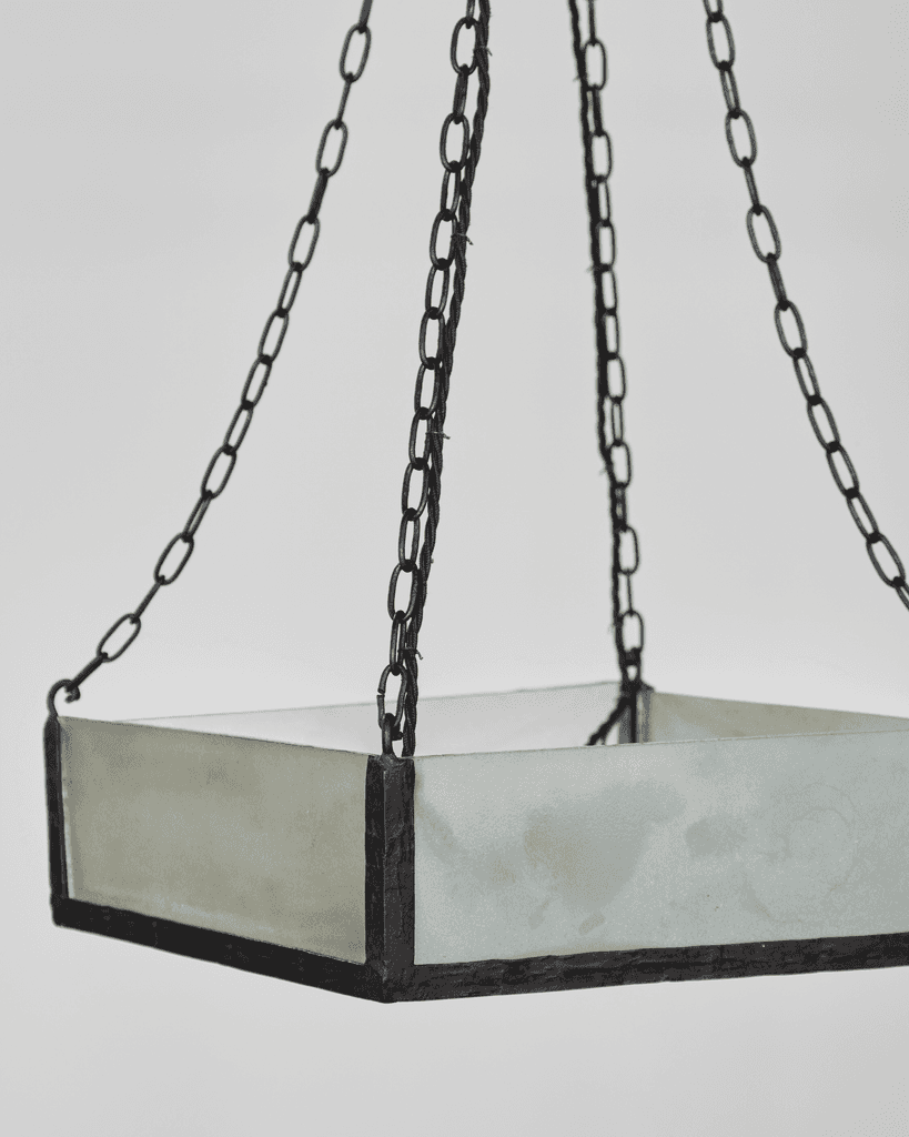 Forged Iron French Modernist Ceiling Light