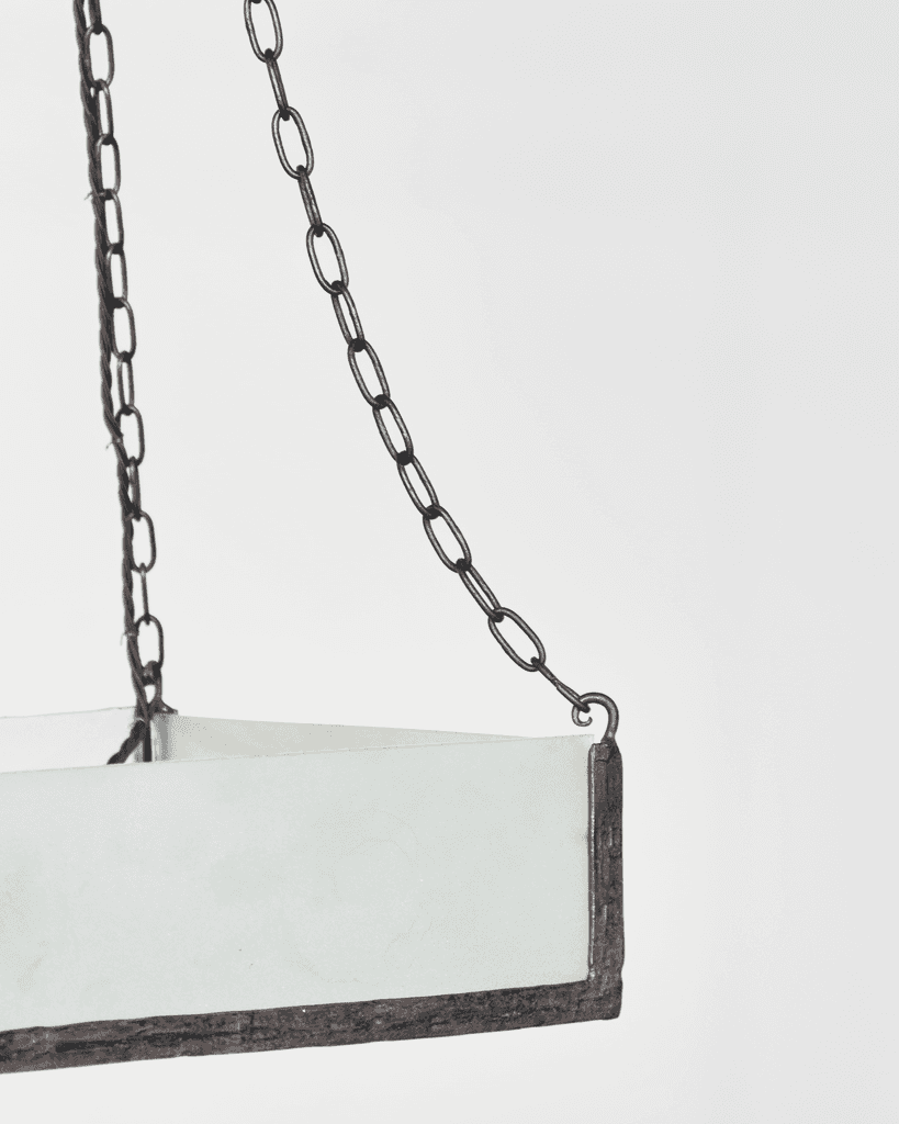 Forged Iron French Modernist Ceiling Light