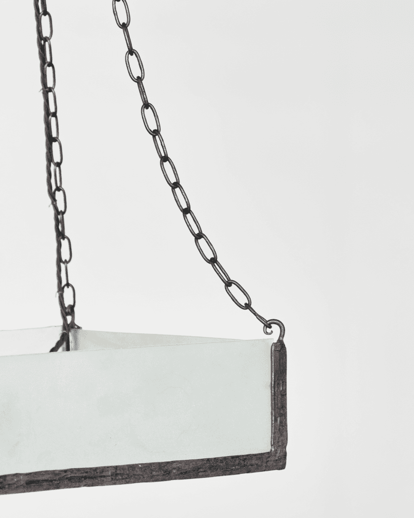 Forged Iron French Modernist Ceiling Light