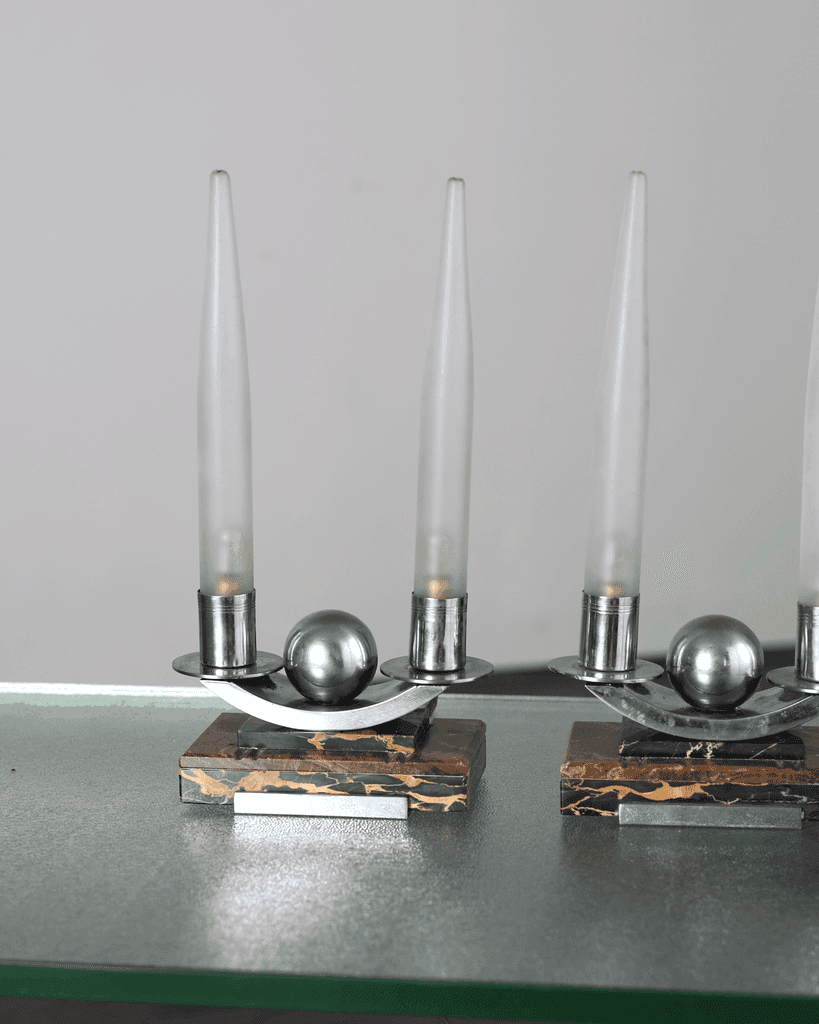 Rare Pair Of French Art Deco Table Lamps
