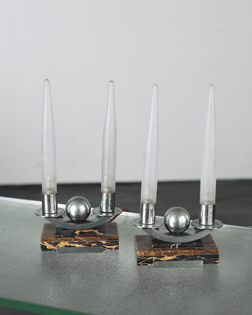 Rare Pair Of French Art Deco Table Lamps